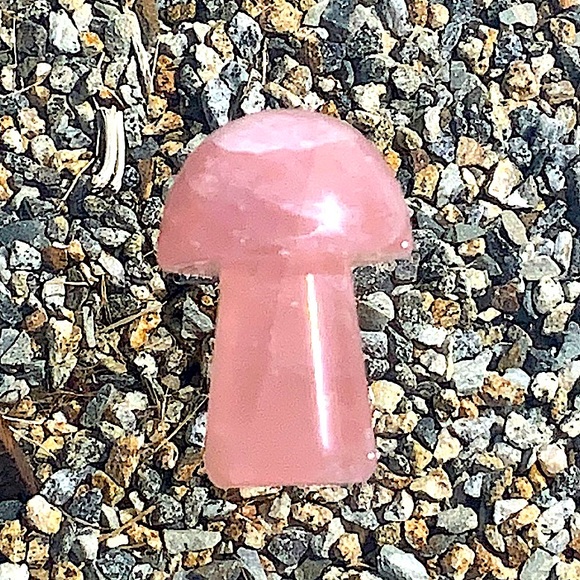 ROSE QUARTZ MUSHROOM UNCONDITIONAL LOVE HEALING STONE 2 1/4TH IN TALL - Picture 5 of 7